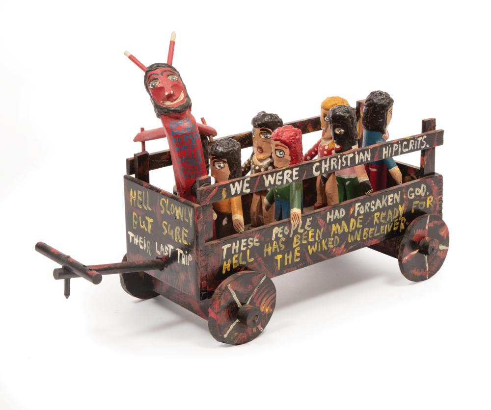 Appraisal: Ronald Cooper American Kentucky - Destination Hell painted wood signed