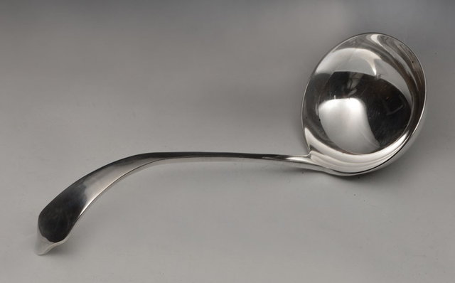 Appraisal: A MODERN SILVER RAT TAIL PATTERN SAUCE LADLE Sheffield grams