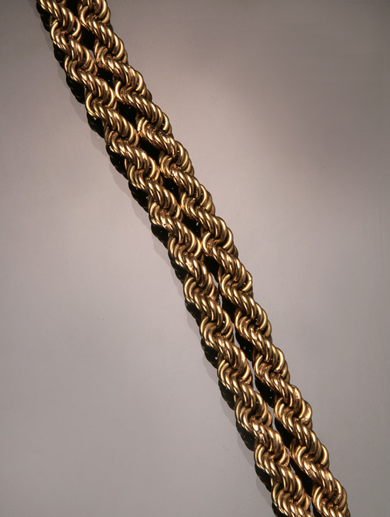 Appraisal: Opera Length -Karat Yellow-Gold Solid Rope Necklace Weight dwt Length