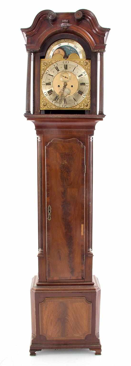 Appraisal: George III mahogany tall case clock last quarter th century