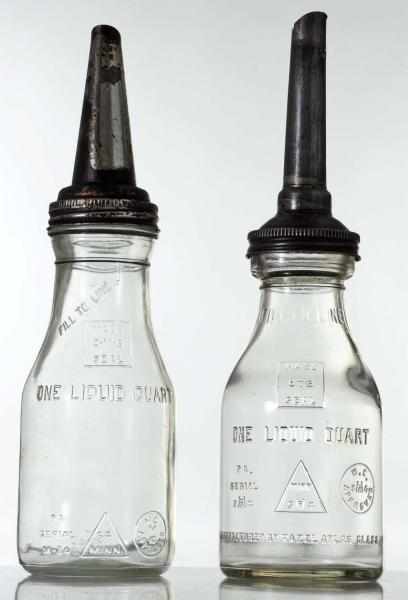 Appraisal: Lot of Oil Bottles with Spouts s Plain and unmarked