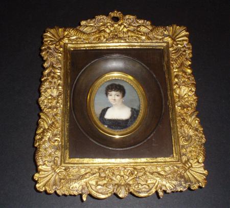 Appraisal: An early th century French miniature of a lady in