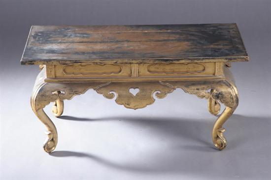 Appraisal: JAPANESE GILT WOOD LOW TABLE Meiji period Rectangular top above