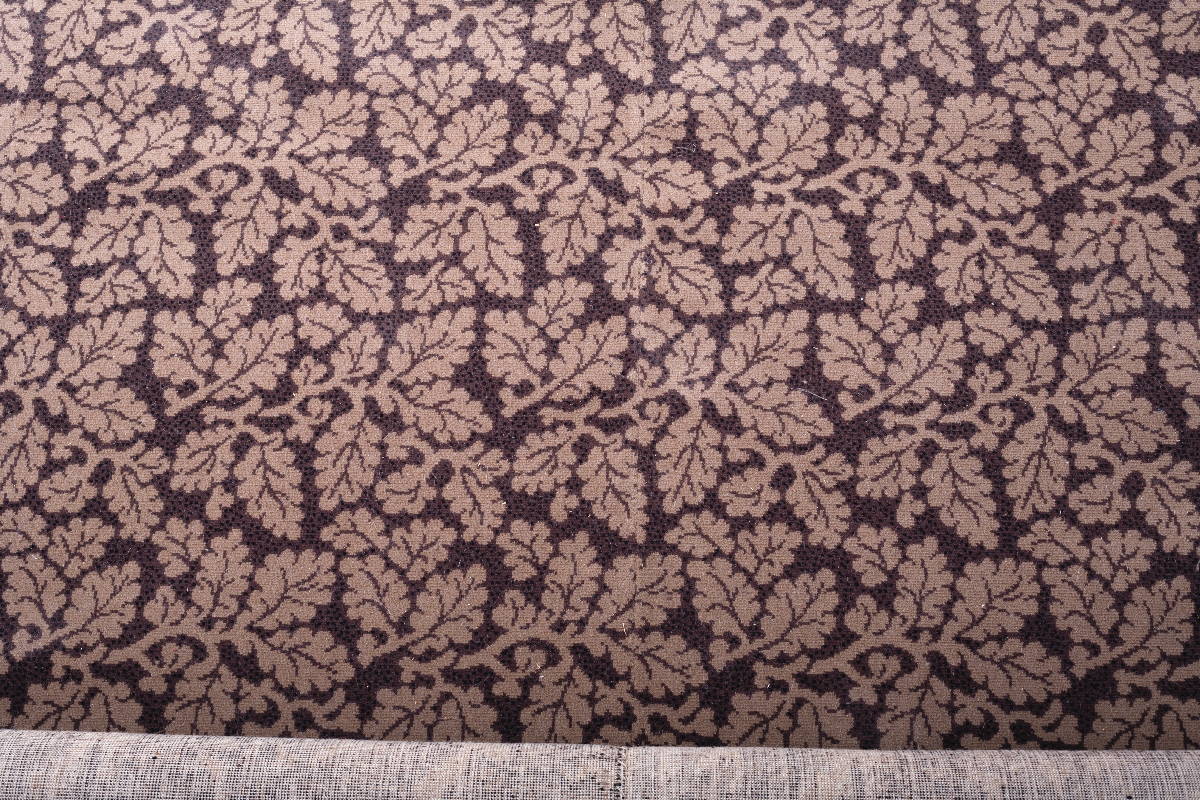 Appraisal: AXMINSTER-TYPE ROOM SIZE CARPET IN AN OVERALL TAN LEAF PATTERN