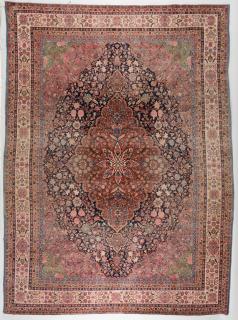 Appraisal: Antique Persian Kashan Carpet Antique Persian Kashan carpet ft in