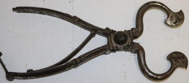 Appraisal: PAIR OF TH C WROUGHT IRON SUGAR NIPPERS VERYHIGH QUALITY