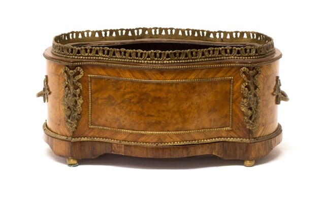 Appraisal: A th century French gilt metal mounted figured walnut and