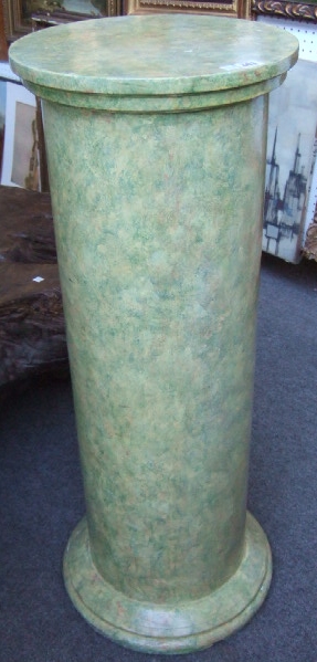 Appraisal: A th century faux marble stand of column form raised