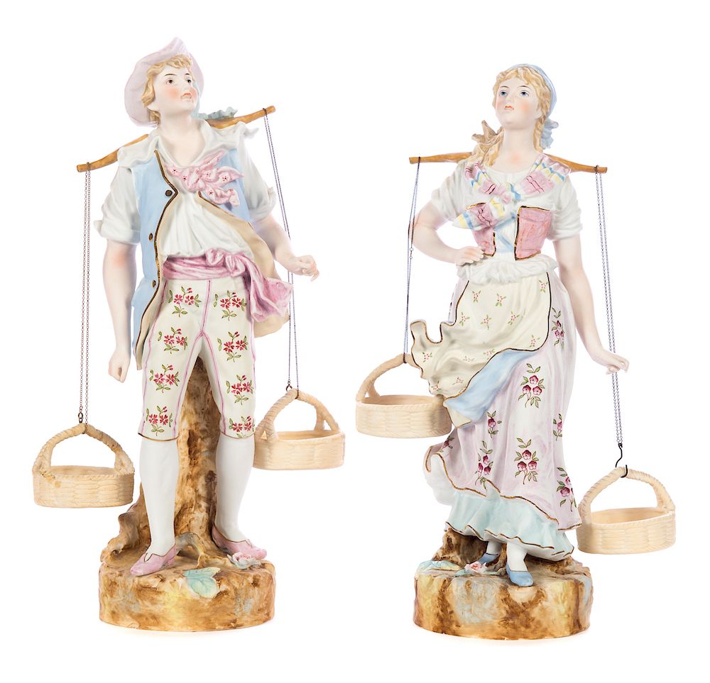 Appraisal: Pair of Bisque Figures Good condition with normal wear Please