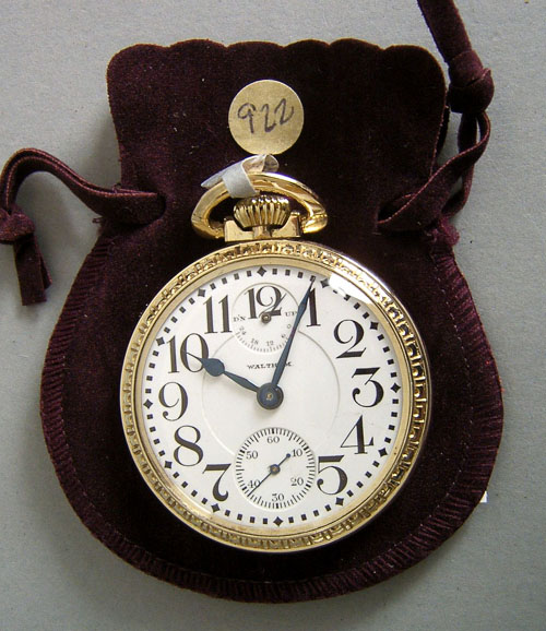 Appraisal: Waltham Vanguard -jewel K gold filled open face pocket watch