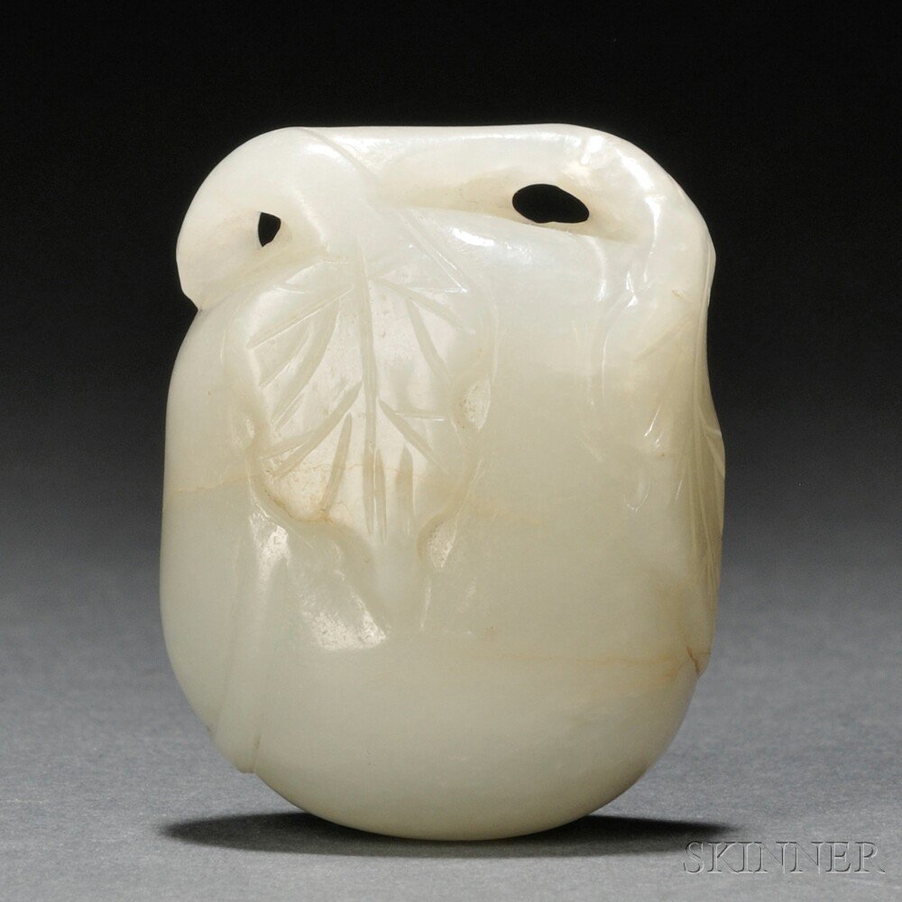 Appraisal: Jade Carving China in the shape of a gourd the