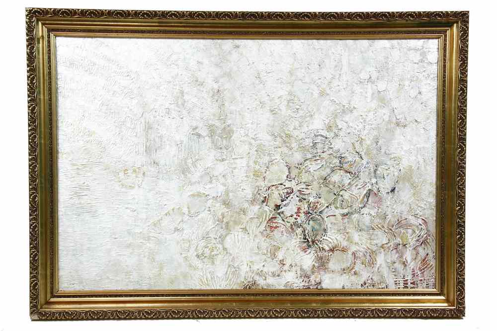 Appraisal: OIL ON MASO - Abstract Expressionist Deep Relief Impasto unsigned