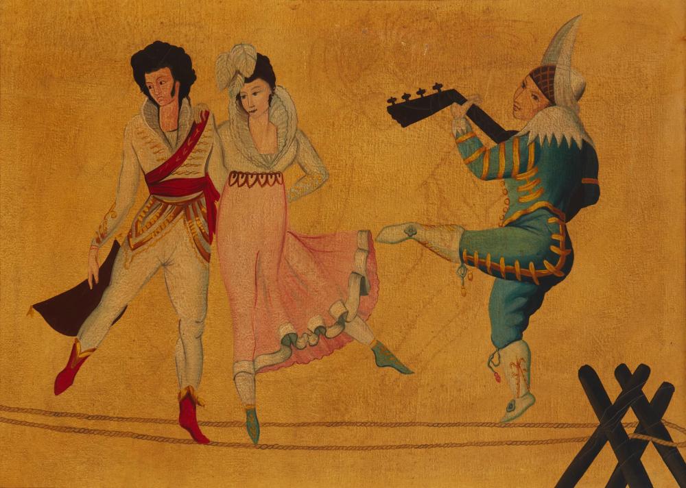 Appraisal: Continental School Early th Century Courtly dancers and lute player