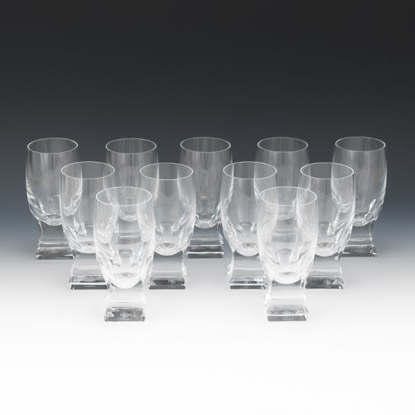 Appraisal: SET OF ELEVEN CLEAR MOSER COCKTAIL GLASSES Clear tumblers with