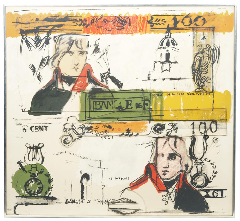 Appraisal: LARRY RIVERS 'DOUBLE FRENCH MONEY' SERIGRAPHLarry Rivers American - Color