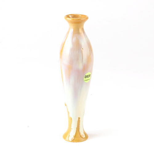 Appraisal: FULPER Baluster bud vase covered in sheer ivory dripping over