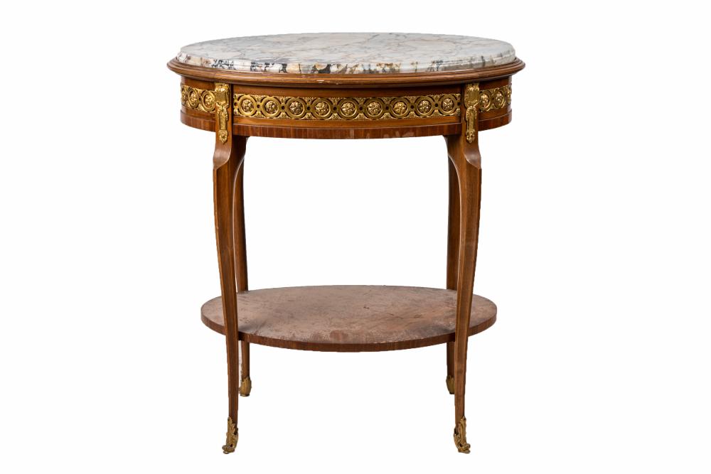 Appraisal: FRENCH ORMOLU MOUNTED OCCASIONAL TABLECondition with areas of veneer loss