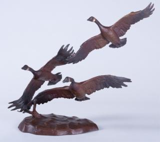 Appraisal: Jonathan Bronson Autumn Flight Bronze Sculpture With brass placard to