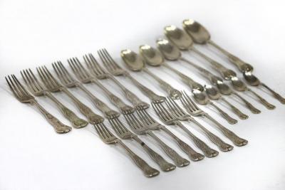 Appraisal: A quantity of King's pattern silver flatware various dates and