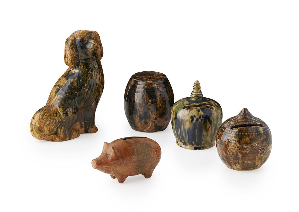 Appraisal: A COLLECTION OF MONEY BOXES BY ROSSLYN POTTERY KIRKCALDY LATE