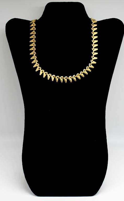 Appraisal: JEWELRY Italian kt Gold Choker Length Necklace Italian kt yellow