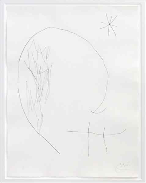 Appraisal: JOAN MIRO SPANISH - PLATE FROM JOURNAL D'UN GRAVEUR Drypoint