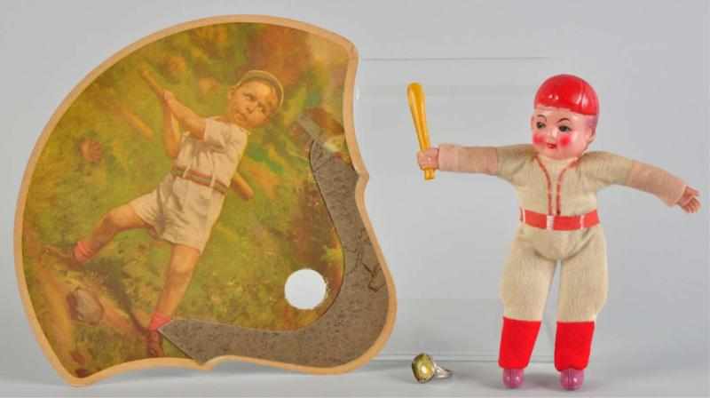 Appraisal: Lot of Vintage Baseball Items Description Includes one Japanese celluloid