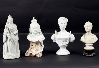 Appraisal: A parian figure of Queen Victoria standing cm high a