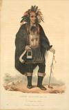 Appraisal: LITHO HANDCOLORED - Native American Indian Portrait 'Okee-Makee-Quid A Chippeway