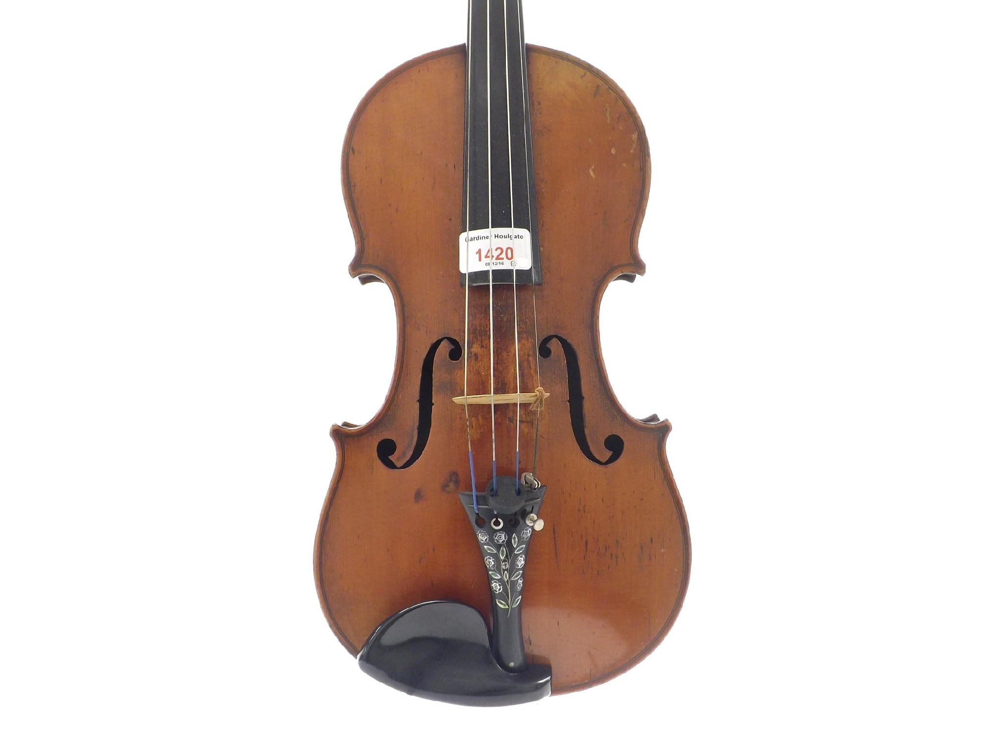 Appraisal: French violin labelled Copie de J Bte Vuillaume Paris cm