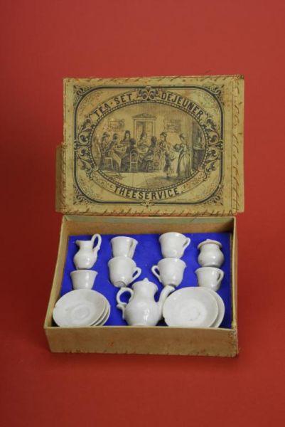 Appraisal: French Tea Set with Box France ca a doll size