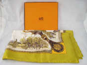 Appraisal: A boxed Hermes scarf Grands Attelages approx cm square