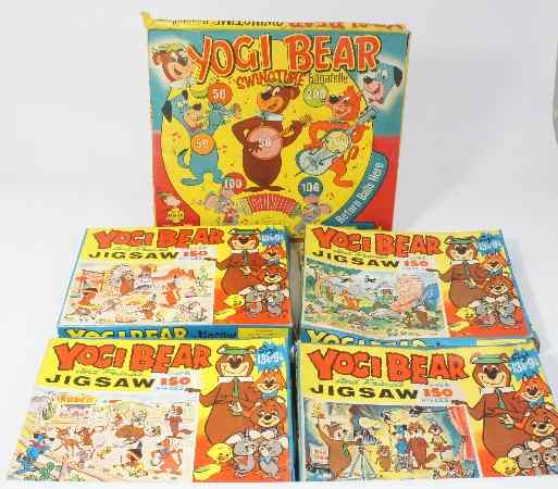 Appraisal: Marx Toys Yogi Bear Swingtime Bagatelle Game and Four Various