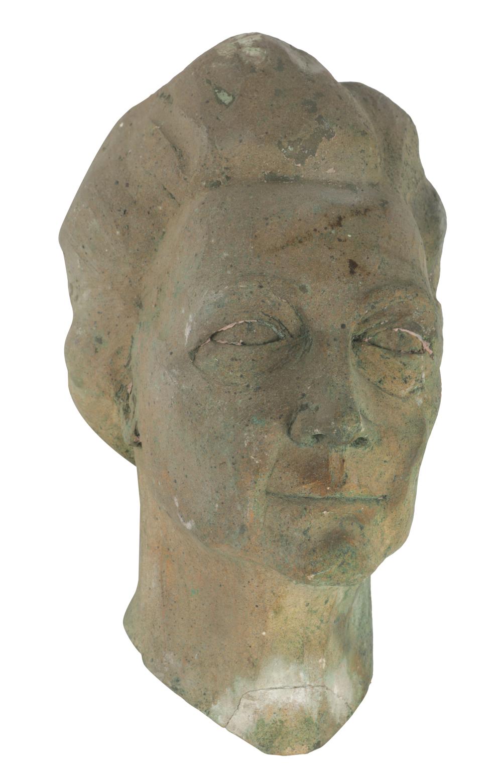 Appraisal: BARBARA BERETICH - BUST OF A WOMANbronze signed to underside