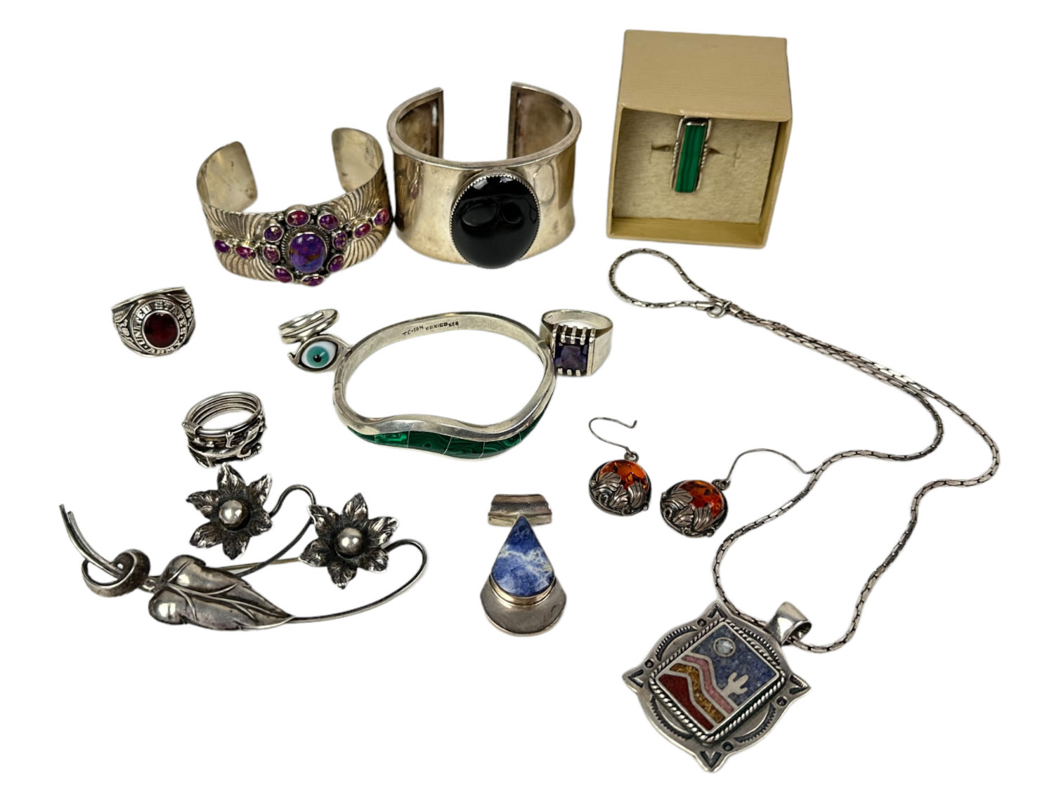 Appraisal: Lot Of Assorted Sterling JewelryTotal Weight ozt Please see photos