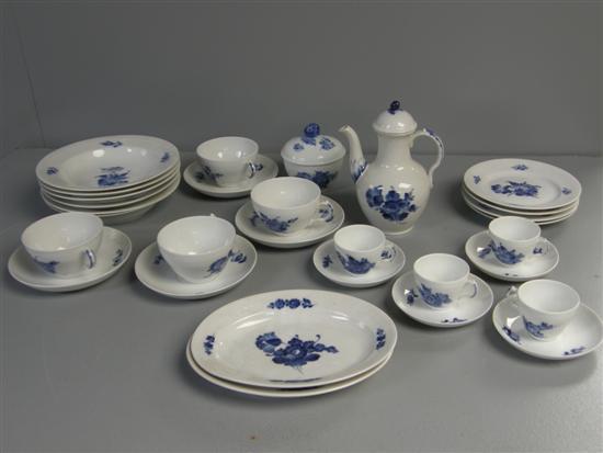 Appraisal: Royal Copenhagen part dinner service with moulded basketweave borders and