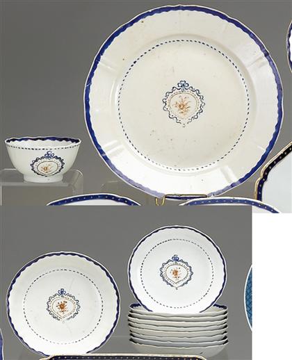 Appraisal: Group of Chinese export porcelain tablewares circa Comprising A plate