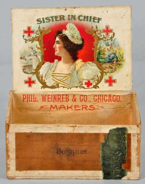 Appraisal: Sister in Chief Cigar Box Description Quite rare Features an