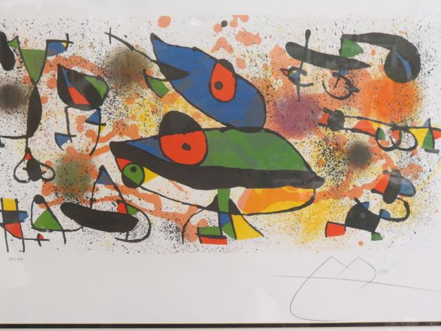 Appraisal: Miro Lithograph of pencil signed X