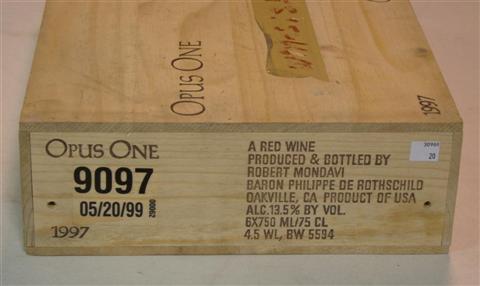 Appraisal: BOTTLE CASE OF OPUS ONE