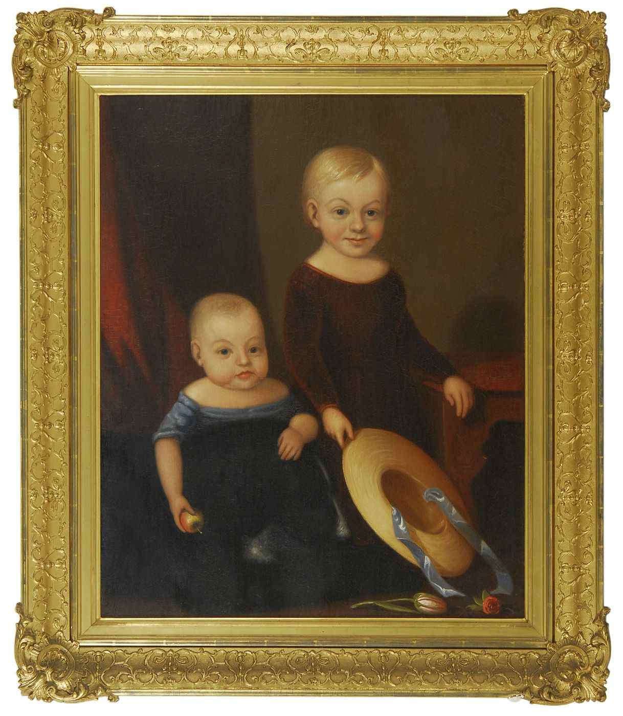 Appraisal: AMERICAN SCHOOL th CenturyThe Rose children Depicts two children from