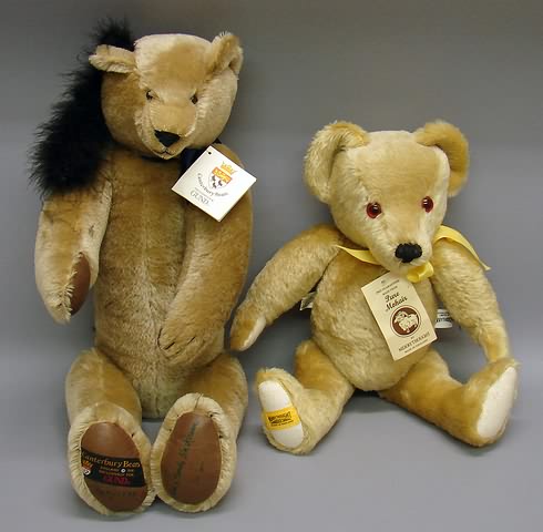 Appraisal: Pair of mohair bears Tagged tan Canterbury Bear made exclusively