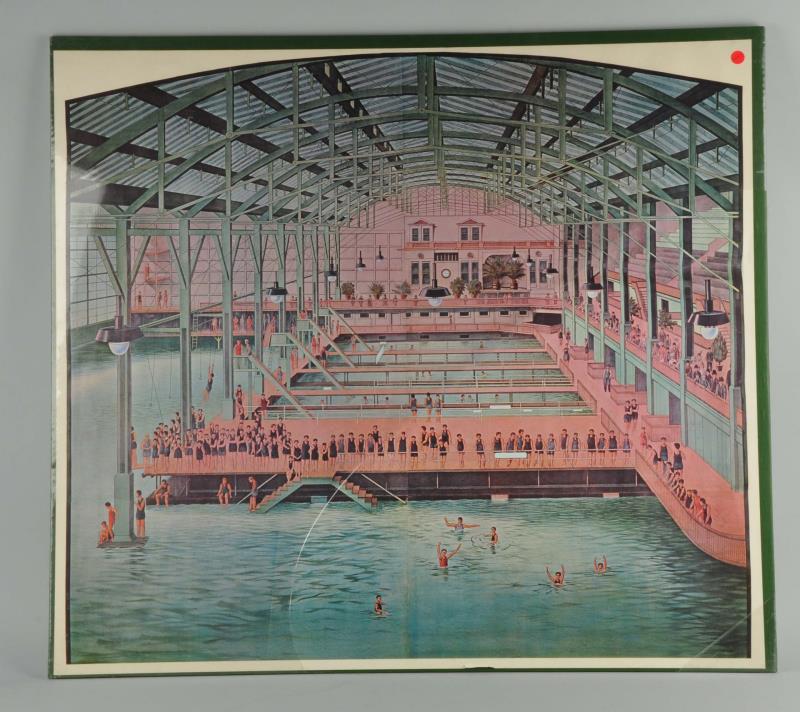 Appraisal: Print Of Swimmers At Large Indoor Pool This c print