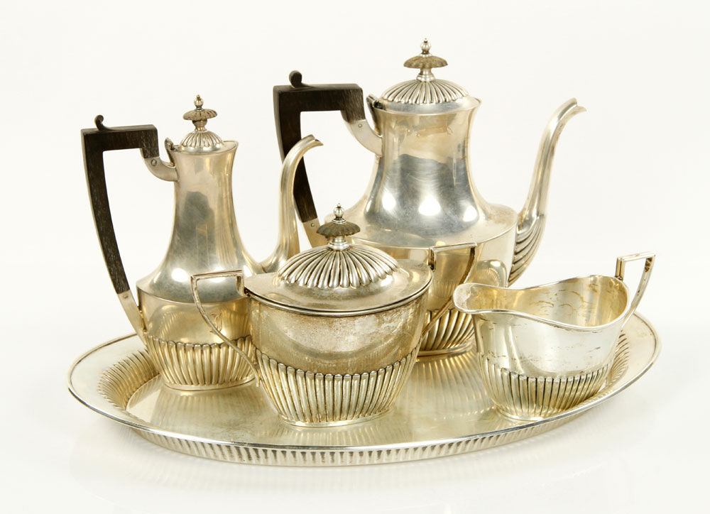 Appraisal: - Gorham Sterling Coffee and Tea Set Elegant Gorham five