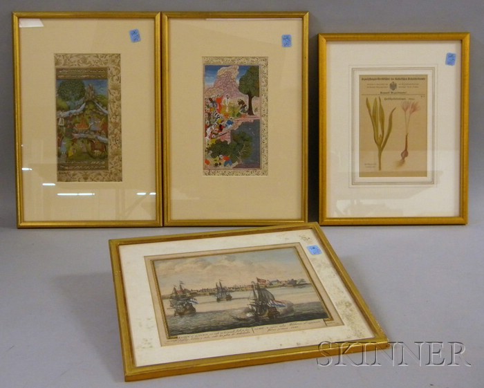 Appraisal: Nine Assorted Framed Decorative Prints and Paintings a set of