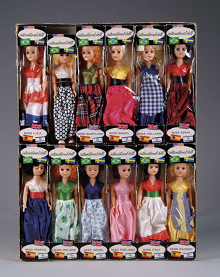 Appraisal: SET OF INTERNATIONAL DOLLS Twelve International Dolls made of hard