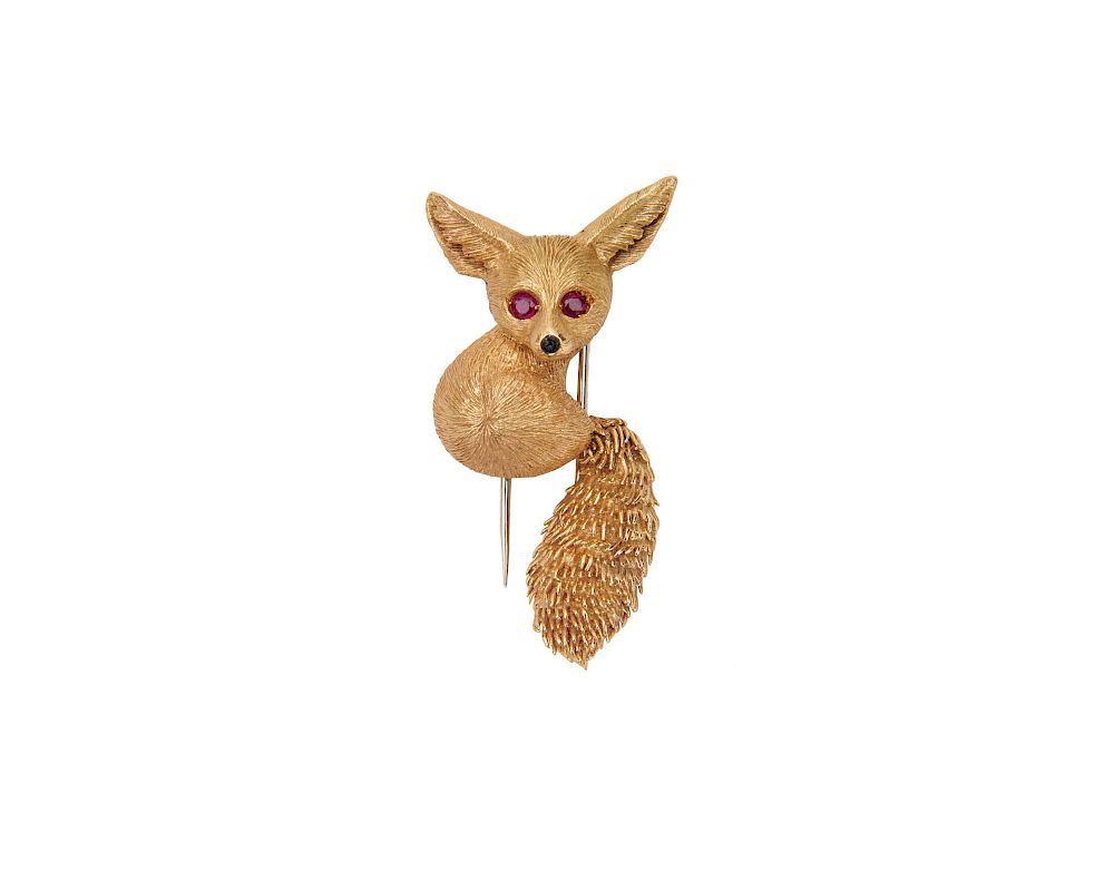 Appraisal: CARTIER K Gold Fennec Fox Brooch CARTIER K Gold Fennec