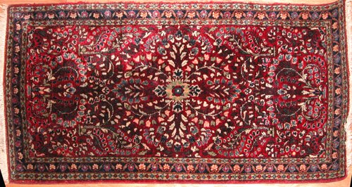 Appraisal: Artist circa 's Persian Rug Title Sarouk Carpet Medium wool