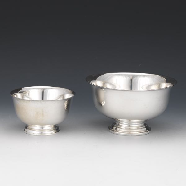 Appraisal: TWO STERLING SILVER PAUL REVERE REPRODUCTION BOWLS x x The