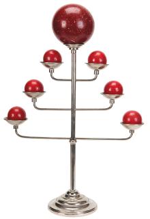 Appraisal: Billiard Ball Stand Hamburg Willman ca Decorative stand nickel plated